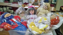 Dolls ready to be delivered.
