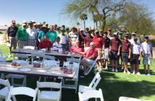 Niners and Hamilton Golf Team had a great time on March 17 (photo by Steve Kanner, Hamilton High coach).