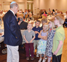 Rabbi Wiener tells the children about the hidden matzah