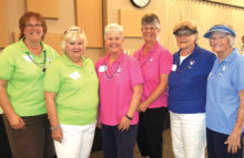 Pictured (left to right) Rosie Raisanen, Carole Kinderman, Susan Geis, Jackie Aagaard, Donna Sullivan, Betty Desrochers. Rosie Raisanen and Jackie Aagaard were members of the winning teams.