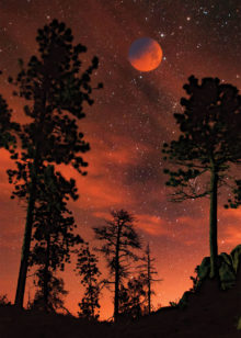 Blood Moon at Custer State Park by Burt Williams