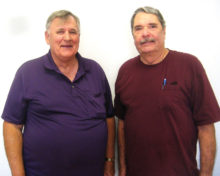 Lucky Shot Pool Club members Steve Colby (left) and Mike Currier (photo by Gary Vacin).