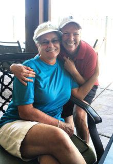 Linda Ryland (golfer) and Anna O’Dell (bartender) - thanks Anna for always greeting the golfers with a smile and cold beverage!
