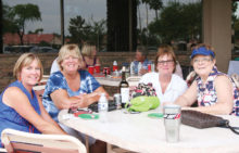 Tracy Rice (left), winner of the July 7 Just for Fun event.