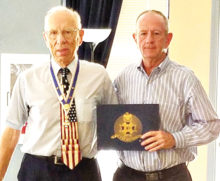 At the June CWPV BOD meeting, Bob Sjolin of The National Society of the Sons of the American Revolution presented a special award to Cottonwood Palo Verde HOA No. 2, for “Exemplary Patriotism in the display of the Flags of the United States of America”. GM, Steve Nolan accepted on behalf of the Board of Directors.