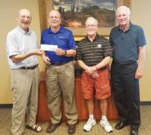 In August, the Cottonwood Palo Verde Foundation presented a $6,200 grant check to Eric Ehst, Executive Director of Neighbors Who Care, to upgrade their database software. Pictured (left to right) are Kelz Kelzenberg, Treasurer, Eric Ehst, Executive Director - Neighbors Who Care, Richard Hawkes, Director and Keith Nelson, Secretary.