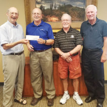 In August, the Cottonwood Palo Verde Foundation presented a $6,200 grant check to Eric Ehst, Executive Director of Neighbors Who Care, to upgrade their database software. Pictured (left to right) are Kelz Kelzenberg, Treasurer, Eric Ehst, Executive Director - Neighbors Who Care, Richard Hawkes, Director and Keith Nelson, Secretary.