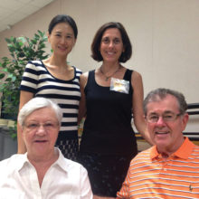 Wayne and Hanne Mangold with Robin Rio and Sun Joo Lee at music therapy.
