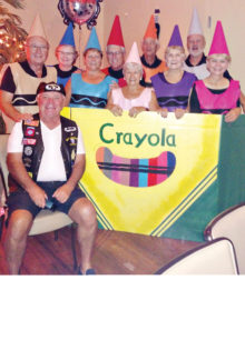 Funniest: (front L-R) Bill Jablonski (box designer), John Godfrey, Norma MCullough, Cathy Kinnick (designer), Dan Kinnick, Maxine Godfrey, Glen Baldwin, Shirley Claridge, John Beard and Betty Beard