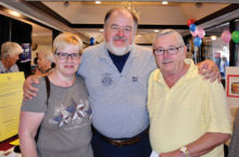 Sheryl and Mike Marr thank Community Assistance Program volunteer Brian Curry who responded to their call that day two years ago with his CAP partner. “Mike was being worked on by the ambulance crew, we were there for Sheryl and whatever she needed” Curry said. Photo by Nancy Roberts