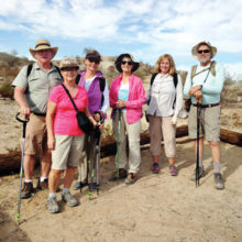 New hikers and veterans enjoying a recent orientation hike.