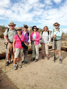 New hikers and veterans enjoying a recent orientation hike.