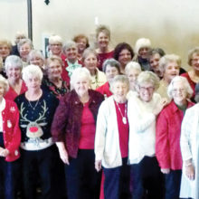 About half of the Sun Lakes Women’s Association membership was able to attend our Christmas luncheon at Cottonwood this last month.