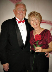 Jim and Gayle Alvar entering the Ballroom for last season’s 2016 Valentine Ball