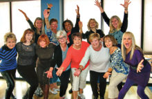 Salsa, Cha-Cha and Laughs class members out to lunch at the clubhouse