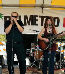 Tom Marschel with Swamp Pop Princess at the Blues Stage at the South Carolina Pecan Festival