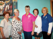 Rosalie Bowen, treasurer; Sheila Barton, secretary, Jackie Aagaard, 2nd vice president; Celeste Dorsey, 1st vice president and Donna Sullivan, president