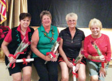 New OLGA officers installed were left to right, Anne Annis, secretary; Linda Meisinger, treasurer; Colleen Ritter, vice president and Jan Skibo, president.