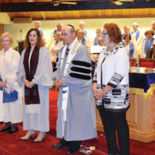 Benediction by Rabbi Wiener with, Music Director Lana Oyer, Cantor Ronda and President Wende Levy