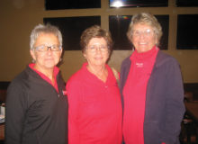 Pictured (left to right) are Ringer winners Eileen Moberg, Darla McCracken and Nancy Heberling.