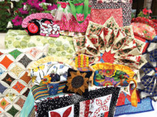 A few of the beautiful boutique table items for sale at the 8th Annual Agave Quilters Guild Quilt Show Saturday, April 1, from 10:00 a.m. to 4:00 p.m. in the Sun Lakes Country Club Navajo room