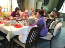 The English/Irish tea at the beautiful home of Carol Pogatchnik