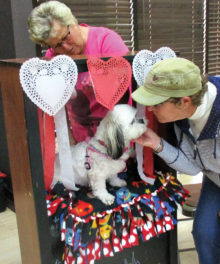 The kissing booth at the Valentine’s event
