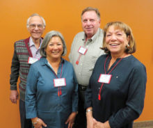 New Adventures in Learning 2017 officers include Lita Swanson, secretary (front left), Mary Kenny, vice president (front right), Wayne Wright, president (back left) and Bill Gates, treasurer (back right).