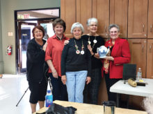 Diane Eddy (right) with Goalie fans Carol, Debbie, Betty and Dimple