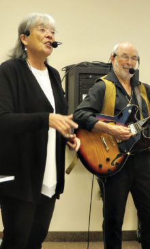 Mary Burke and Rod Hayward demonstrated various styles of music as part of their “Music Inside Out” series during New Adventures’ spring semester.
