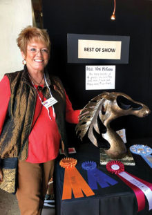 Our patch President Vicki McKenna became a Grand Master in February after winning Sponsor’s Choice, Best Living Figure in the Masters Division, Best of Division and Best of Show at the 2017 Arizona Gourd Society competition. Well deserved for a fabulous artist, leader and mentor. Congratulations, Vickie!
