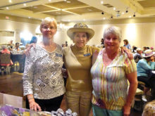Vice President Pat Stead, President Margaret Johns and Sharon Gale