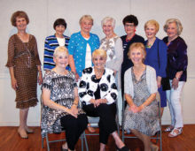 Silver Foxes - Front row: Be Be Brokop, Lorraine Twitchell and Sharon Sorensen; Back row: Veronica Beamer, Rae Jean Hennig, Merri Ellen Bergeth, Donna Dunlop, Suzy Hessman, Anne Fomo and Carole Hollar