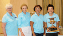 Club Championship winners (left to right) Sheila Bossio, Phyllis Madison, Cora Levensky and Joyce Parker