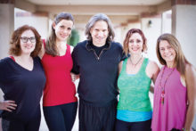 Yoga teachers (left to right): Brianne, Vanessa, Chris, Noell and Kary Sinkule; not pictured, Cindy