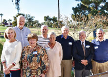 Left to right: Judy Gahide, IO; Herb Lienenbrugger, IO; Jeanne Becker, SLCC; Dick Eslick, IO; Mary Middleton, IO; George Thomas, CWPV; Richard Hawkes, CWPV; Frank Gould, CWPV; Bill Gates, IO (not pictured])