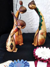 Mary Parks’ gourd art won the Best of the Intermediate Division.