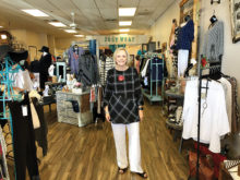 Judy Dragoo, owner of JudyWear Boutique. JudyWear offers stylish clothes and accessories for women of all sizes.