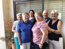 Past Sun Lakes Country Club Crystal Award recipients are actively planning the 2020 Crystal Awards Recognition Event and Dinner. Left to right: Eleanor Woodman, Donna Quinn, Janice Cournoyer, Jeanne Becker, Dennis White, Sharon Horton