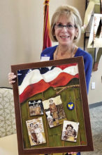 Joan Johnson with winning painting