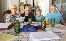 Left to right: Sharon Horton, Denis White, Eleanor Woodman, and Donna Quinn, Sun Lakes Country Club members of the Crystal Award Selection Committee