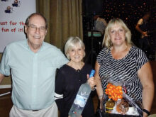 Door prize winners at the Oct. 24 Dinner/Dance (left to right): Bob Roller, Carolyn Guaerra, and Colleen Linko
