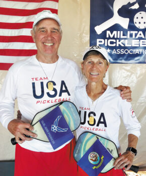 Steve Smitham of IronOaks partnered with Carol Hammerle of Green Valley, Arizona, to win the Silver Medal in the 4.5+ 60+ Mixed Doubles at the Battle of the Branches held in Casa Grande.