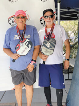 Jamie Noblit (Cottonwood) and Ron Ferrer won the silver medal in the Mixed Doubles 65-69 Division at the Huntsman Senior Games.