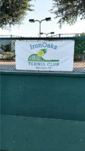 These two new banners were created from anonymous individual donor tennis members from the IronOaks Tennis Club and are now placed on stadium court 1 and court 3 at the IronOaks tennis facility.