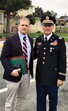 CW4 Daniel E. Jones (Purple Heart recipient) and son Daniel L. Jones - 44 years and after the persistence of an Army major, Vietnam veteran receives the Silver Star Medal March 8, 2016, at the Presidio of Monterey at the historic Weckerly Center.