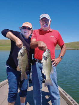 Sue Green and Gregg Lorimor fishing