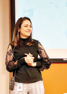 Sara Salim shares her story of coming to the U.S. from Iraq with a New Adventures in Learning class.