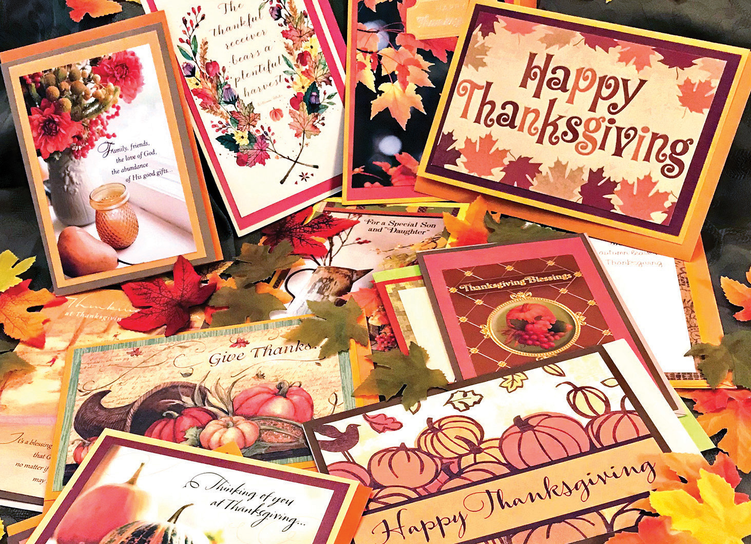 Thanksgiving cards can be delivered to you.