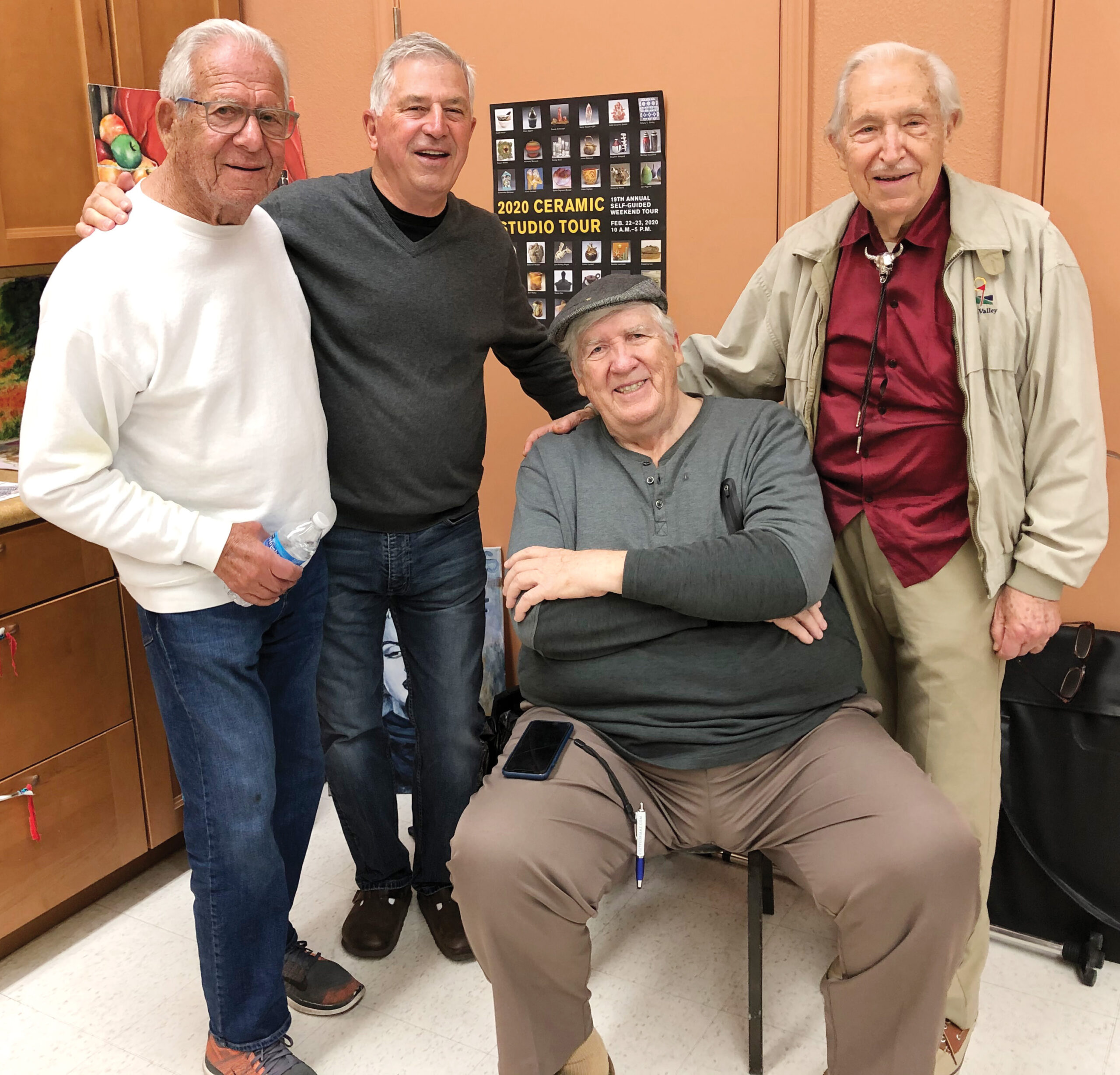 DAC artists and friends (left to right): Sid, Chuck, Maynard, and Joe